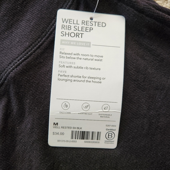 Athleta Well Rested Rib Sleep Short sz Medium New $34 FP169 - Picture 8 of 9